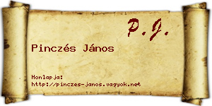 Pinczés János névjegykártya